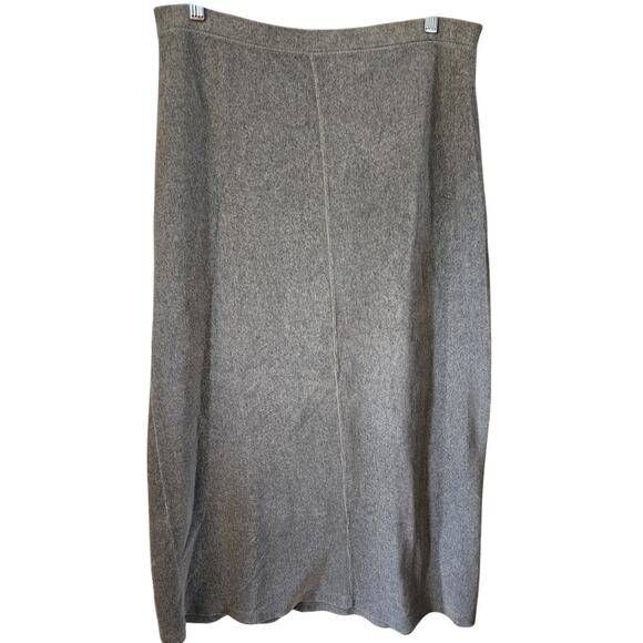 J.Jill Gray Soft Corduroy Maxi Elastic Waist Pull On Skirt Size Large - Picture 2 of 5